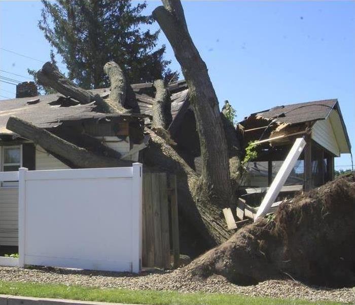 Wind Damage To house